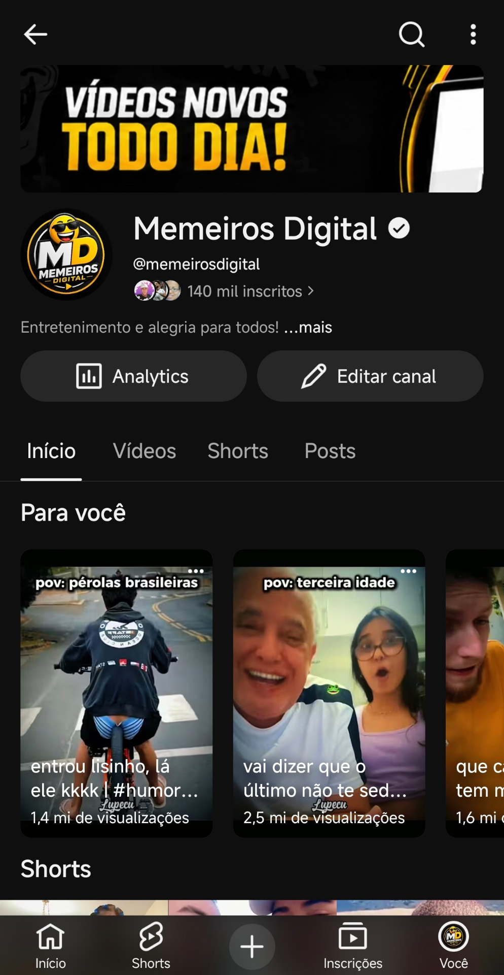 (YOUTUBE) 140 Mil inscritos com selo de verificação